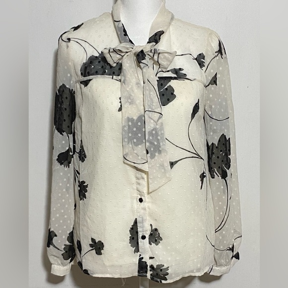Monteau Los Angeles Floral Blouse Size M - Picture 4 of 7